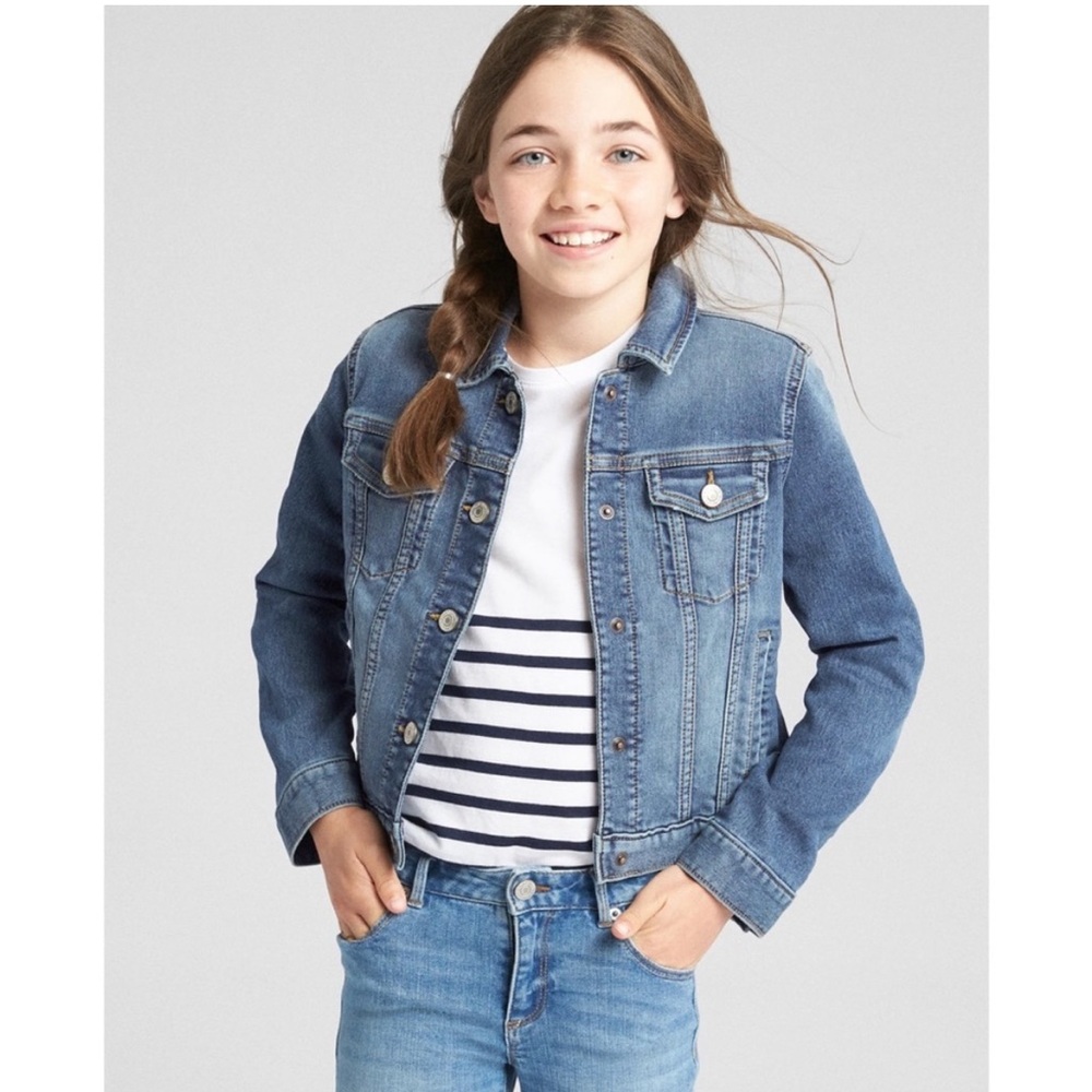 Gap Denim Jacket Girls Medium Wash Size 4